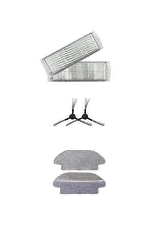 Xiaomi Mop Pro Robot Süpürge Uyumlu 6'lı Yedek Parça Seti